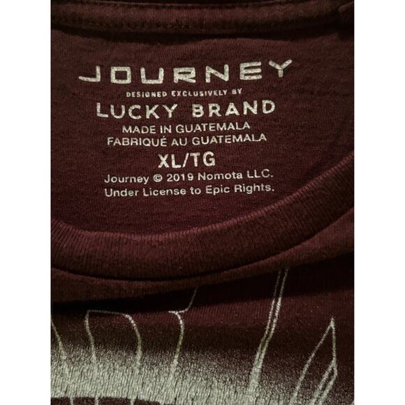 2019 Journey “Frontiers” Lucky Brand Black T-shirt Alien Graphic Blue Unisex XL - Picture 4 of 8